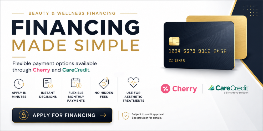Beauty and wellness financing — flexible payment options through Cherry and CareCredit